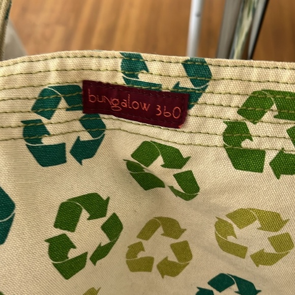 Bungalow 360 green recycle sign crossbody messenger bag - Picture 2 of 4